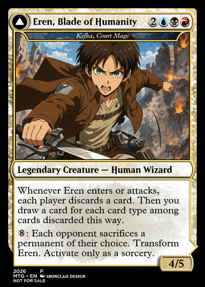 20 Card AOT Themed Set, Includes 2 Swamps and 2 Mountains