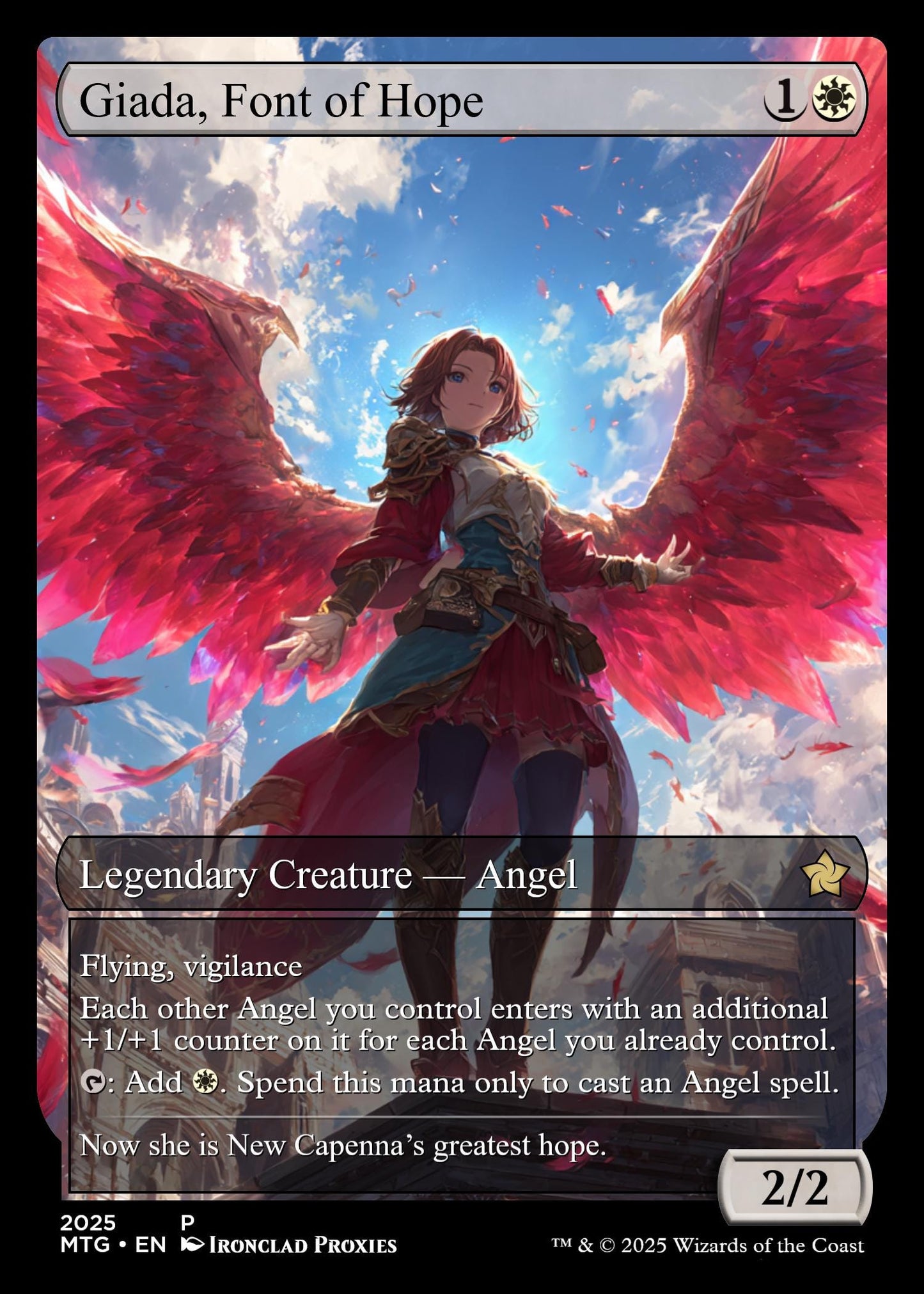 Custom Giada, Font of Hope MTG card!