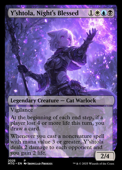 Custom Foil Y'shtola, Night's Blessed proxy!