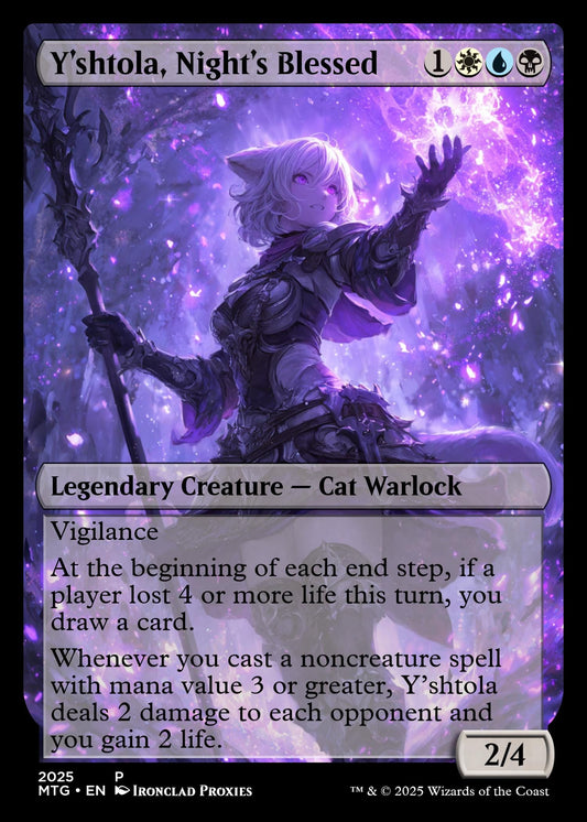 Custom Foil Y'shtola, Night's Blessed proxy!